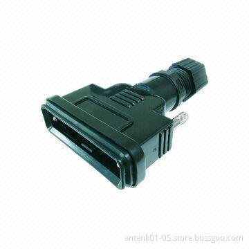 IP67 D-sub Cover, 09 to 25 Pins, Straight, Knurled Screws, Made of PBT Material